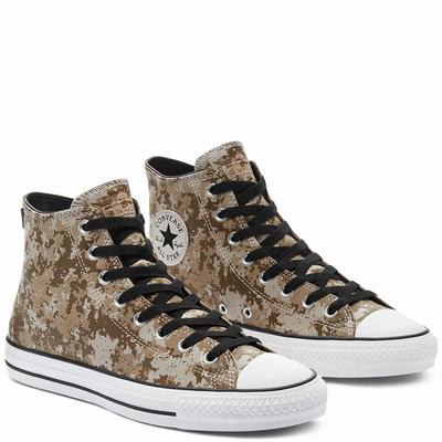 Converse CONS CTAS Pro Digi Camo - Naisten Matalavartiset Tennarit - Khaki/Mustat